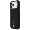 BMW M Silicon Tricolor Line MagSafe Θήκη για Apple iPhone 17 Pro Max, Μαύρο