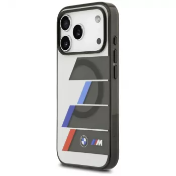 BMW M IML Metal Buttons TricolorLines MagSafe Θήκη για iPhone 17 Pro Max Ανθρακί