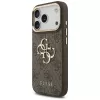 Guess 4G Big Classic Logo BigStrap Metal Buttons Θήκη για Apple iPhone 17 Pro, Καφέ