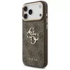 Guess 4G Big Classic Logo BigStrap Metal Buttons Θήκη για iPhone 17 Pro Max, Καφέ