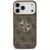 Guess 4G Big Classic Logo BigStrap Metal Buttons Θήκη για iPhone 17 Pro Max, Καφέ