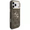 Guess 4G Big Classic Logo BigStrap Metal Buttons Θήκη για iPhone 17 Pro Max, Καφέ