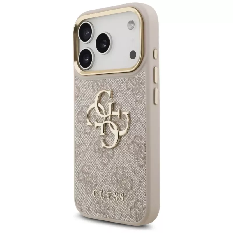 Guess 4G Big Classic Logo Big Strap Metal Buttons Θήκη για Apple iPhone 17 Pro Ροζ