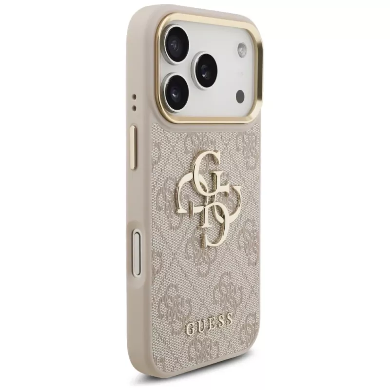Guess 4G Big Classic Logo Big Strap Metal Buttons Θήκη για Apple iPhone 17 Pro Ροζ