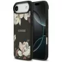 Guess Grained Flowers Classic Logo MagSafe Θήκη για Apple iPhone Air - Μαύρο