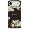 Guess Grained Flowers Classic Logo MagSafe Θήκη για Apple iPhone Air - Μαύρο