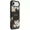 Guess Grained Flowers Classic Logo MagSafe Θήκη για Apple iPhone Air - Μαύρο