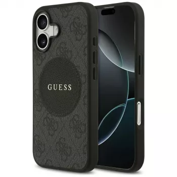 Guess 4G Circle Classic Logo MagSafe Θήκη για iPhone 17 (Μαύρο)