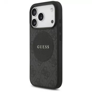 Guess 4G Circle Classic Logo MagSafe Θήκη για iPhone 17 Pro (Μαύρο)
