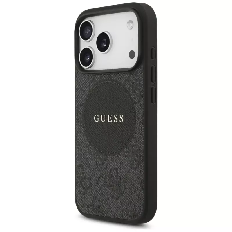 Guess 4G Circle Classic Logo MagSafe Θήκη για iPhone 17 Pro (Μαύρο)