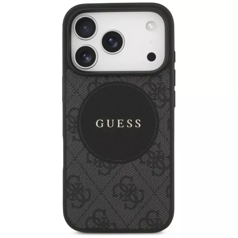 Guess 4G Circle Classic Logo MagSafe Θήκη για iPhone 17 Pro (Μαύρο)