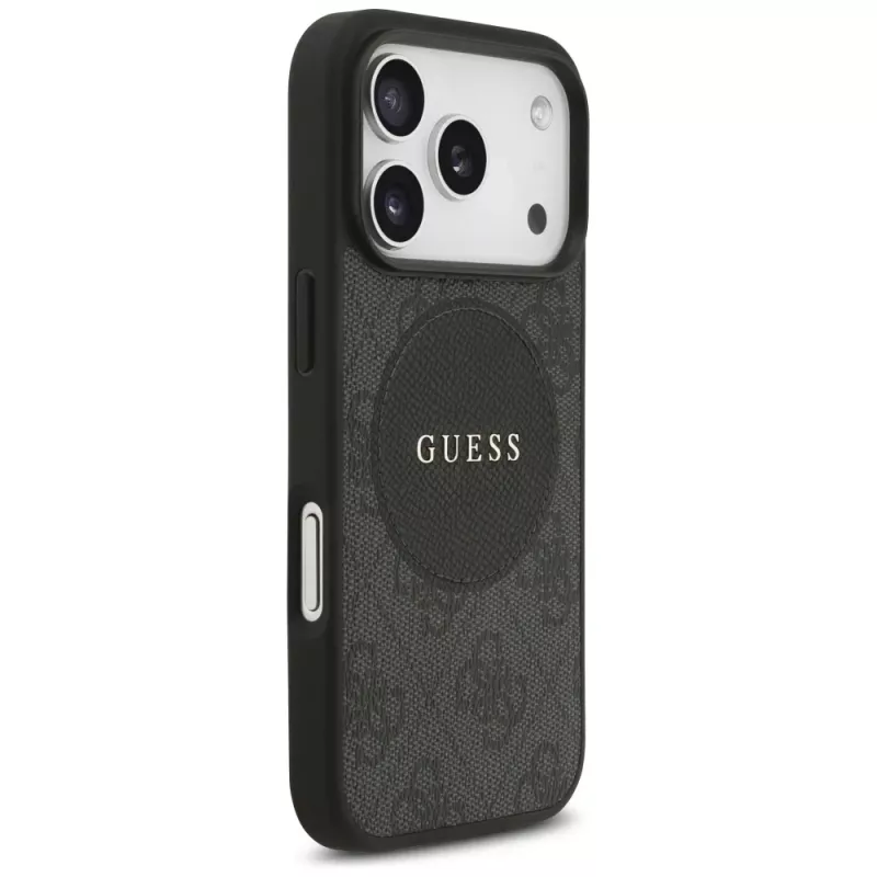 Guess 4G Circle Classic Logo MagSafe Θήκη για iPhone 17 Pro (Μαύρο)