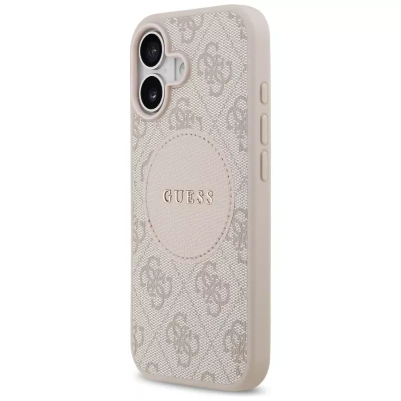 Guess 4G Circle Classic Logo MagSafe Θήκη για iPhone 17 - Ροζ