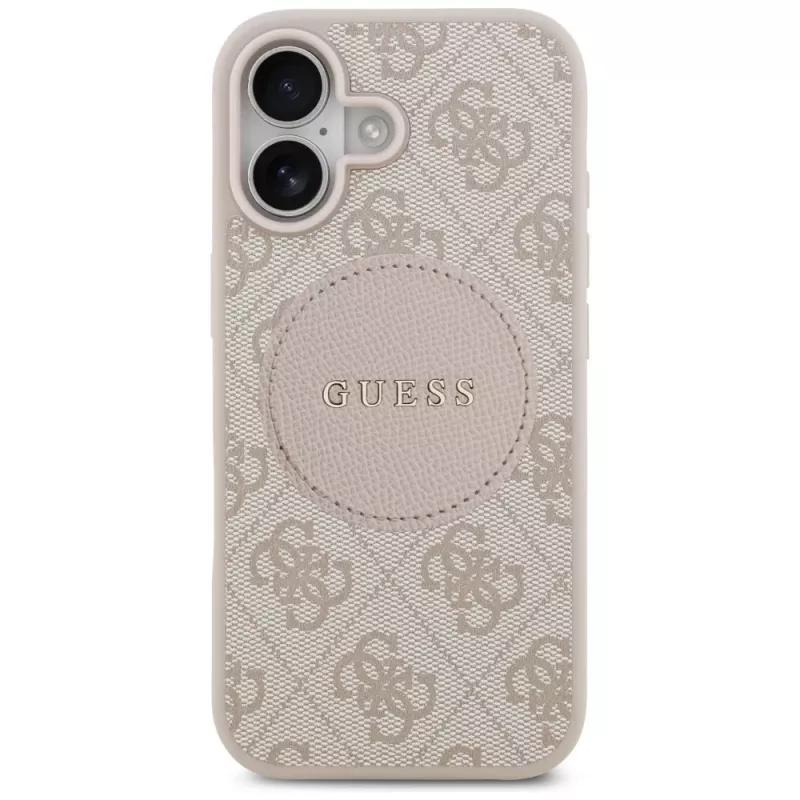 Guess 4G Circle Classic Logo MagSafe Θήκη για iPhone 17 - Ροζ