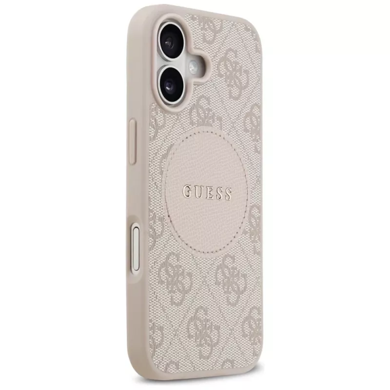 Guess 4G Circle Classic Logo MagSafe Θήκη για iPhone 17 - Ροζ