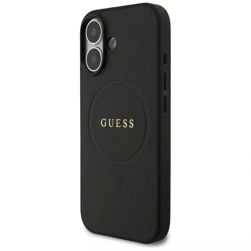 Guess Grained Ring MagSafe Θήκη για iPhone 17 - Μαύρο
