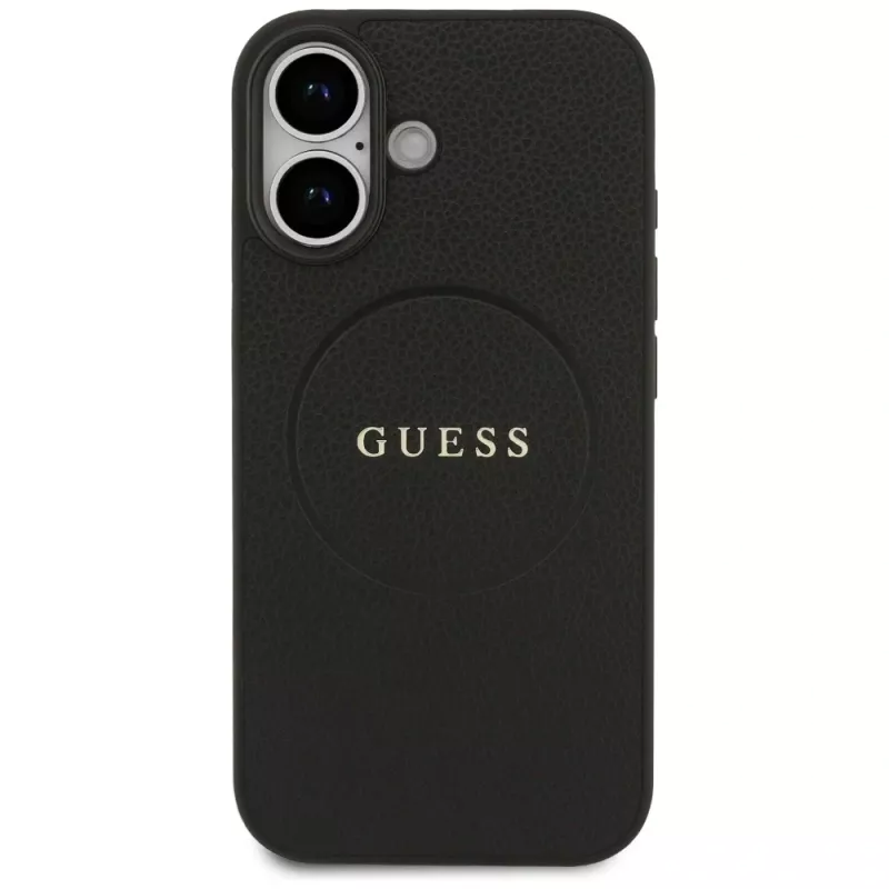 Guess Grained Ring MagSafe Θήκη για iPhone 17 - Μαύρο