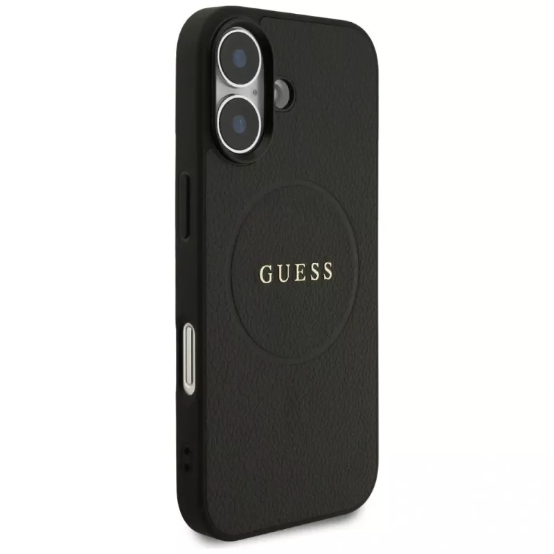 Guess Grained Ring MagSafe Θήκη για iPhone 17 - Μαύρο