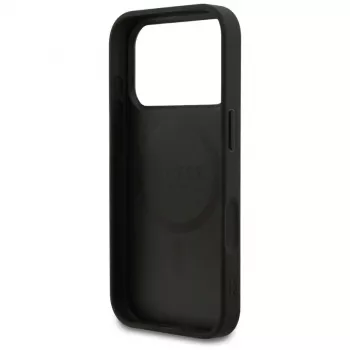 Guess Grained Ring MagSafe Θήκη για iPhone 17 Pro (Μαύρο)