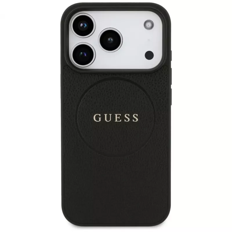 Guess Grained Ring MagSafe Θήκη για iPhone 17 Pro (Μαύρο)