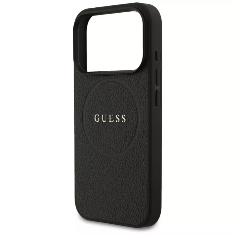 Guess Grained Ring MagSafe Θήκη για iPhone 17 Pro Max (Μαύρο)