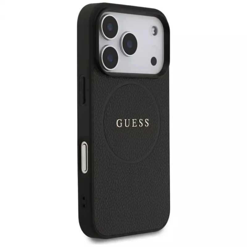 Guess Grained Ring MagSafe Θήκη για iPhone 17 Pro Max (Μαύρο)
