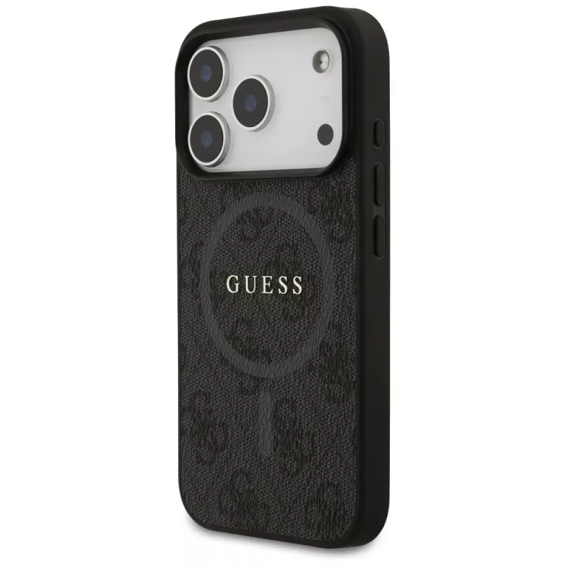 Guess 4G Ring Classic Logo MagSafe Θήκη για iPhone 17 Pro (Μαύρο)