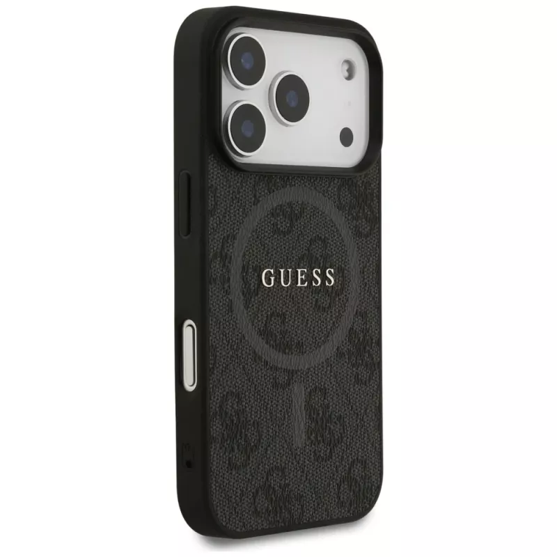 Guess 4G Ring Classic Logo MagSafe Θήκη για iPhone 17 Pro (Μαύρο)