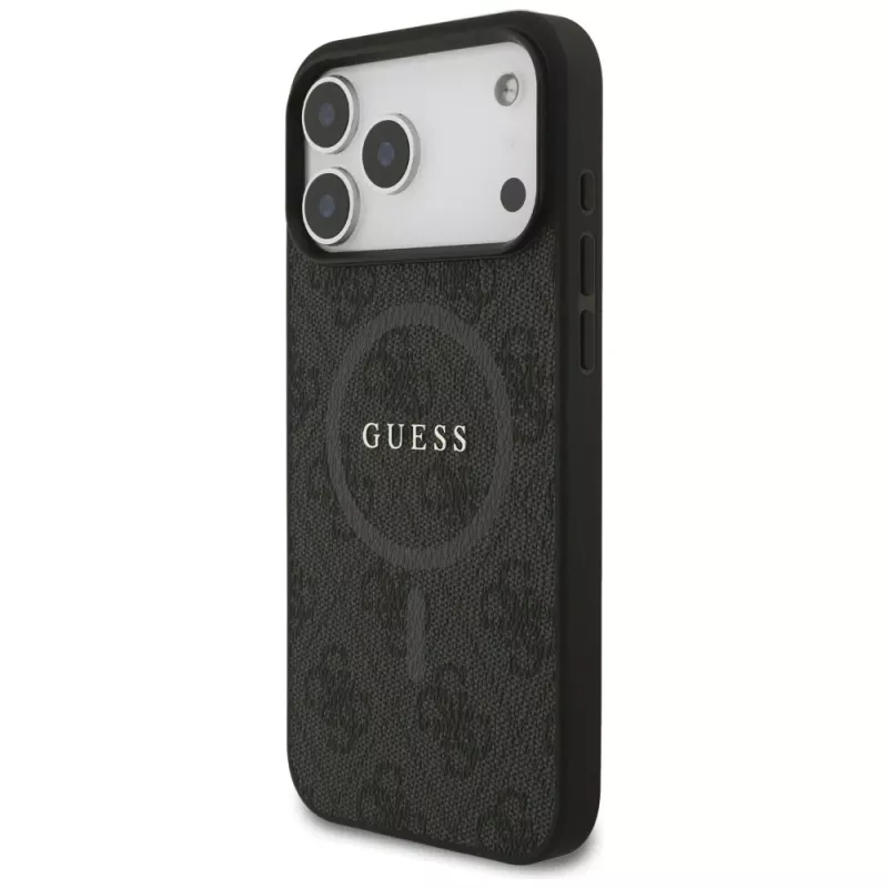 Guess 4G Ring Classic Logo MagSafe Θήκη για iPhone 17 Pro Max (Μαύρο)
