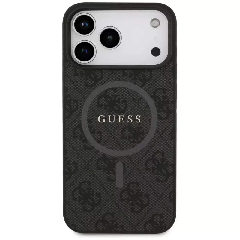 Guess 4G Ring Classic Logo MagSafe Θήκη για iPhone 17 Pro Max (Μαύρο)