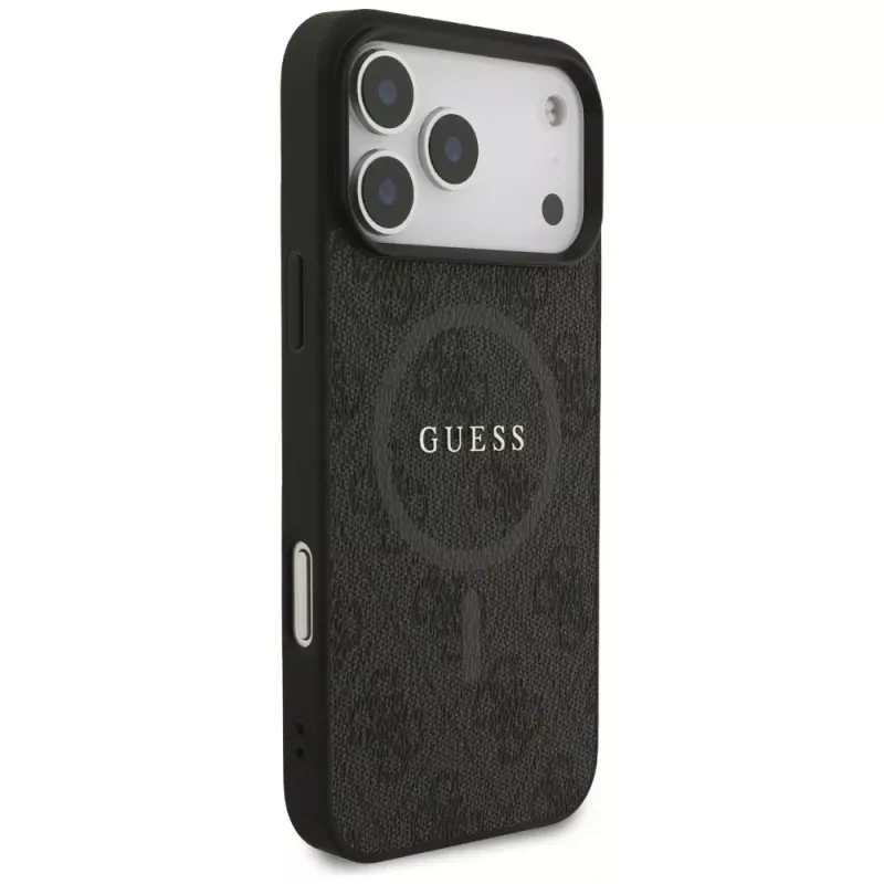Guess 4G Ring Classic Logo MagSafe Θήκη για iPhone 17 Pro Max (Μαύρο)