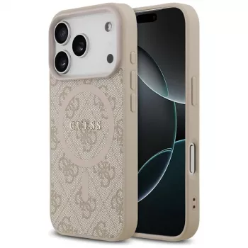 Guess 4G Ring Classic Logo MagSafe Θήκη για iPhone 17 Pro Ροζ