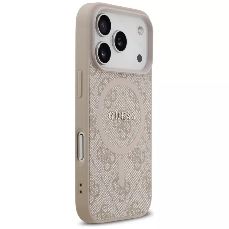 Guess 4G Ring Classic Logo MagSafe Θήκη για iPhone 17 Pro Ροζ