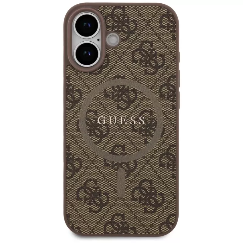 Guess 4G Ring Classic Logo MagSafe Θήκη για iPhone 17 - Καφέ