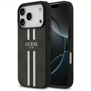 Guess 4G Printed Stripes MagSafe Θήκη για iPhone 17 Pro (Μαύρο)