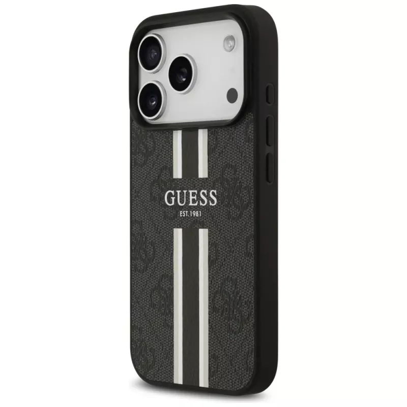 Guess 4G Printed Stripes MagSafe Θήκη για iPhone 17 Pro (Μαύρο)