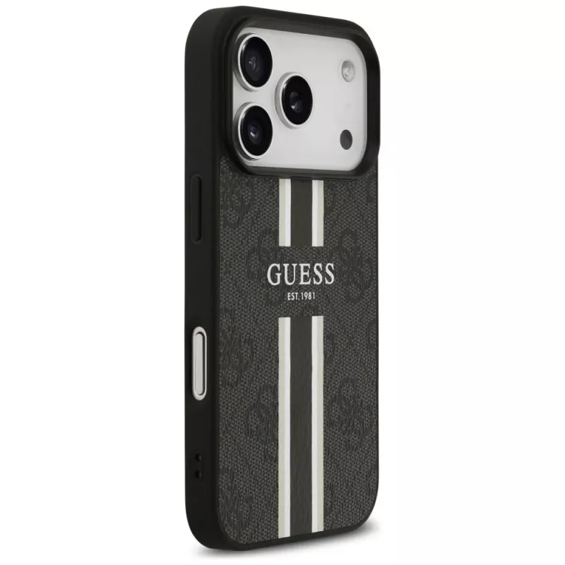 Guess 4G Printed Stripes MagSafe Θήκη για iPhone 17 Pro (Μαύρο)