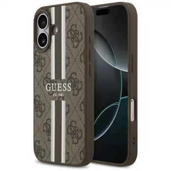 Guess 4G Printed Stripes MagSafe Θήκη για iPhone 17 (Καφέ)