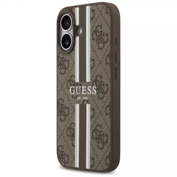 Guess 4G Printed Stripes MagSafe Θήκη για iPhone 17 (Καφέ)