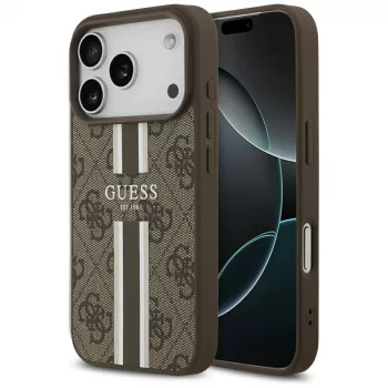 Guess 4G Printed Stripes MagSafe Θήκη για Apple iPhone 17 Pro - Καφέ