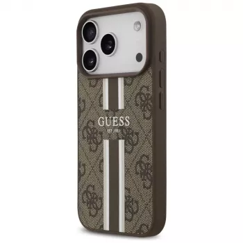 Guess 4G Printed Stripes MagSafe Θήκη για Apple iPhone 17 Pro - Καφέ