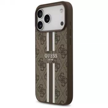 Guess 4G Printed Stripes MagSafe Θήκη για iPhone 17 Pro Max (Καφέ)