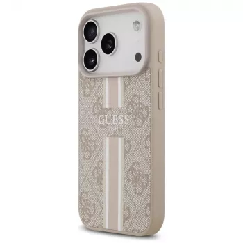Guess 4G Printed Stripes MagSafe Θήκη για iPhone 17 Pro (Ροζ)