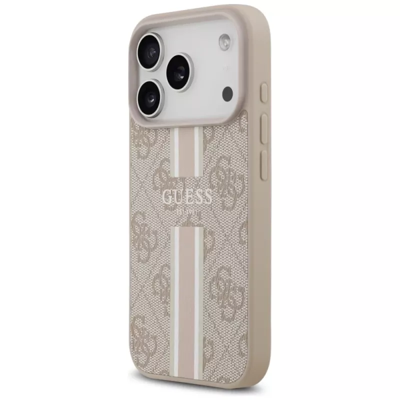 Guess 4G Printed Stripes MagSafe Θήκη για iPhone 17 Pro (Ροζ)