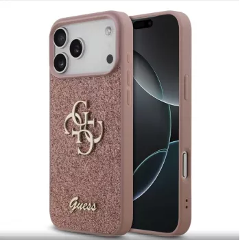Guess Fixed Glitter Big 4G Θήκη για iPhone 17 Pro Max (Ροζ)