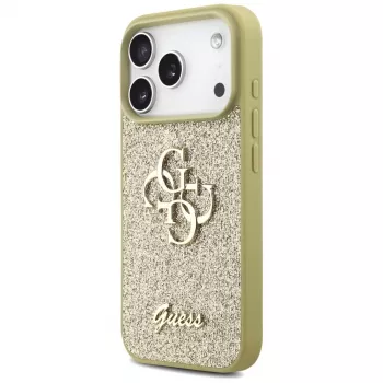 Guess Fixed Glitter Big 4G Θήκη για Apple iPhone 17 Pro, Χρυσό