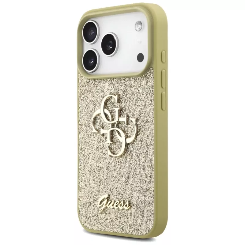 Guess Fixed Glitter Big 4G Θήκη για Apple iPhone 17 Pro, Χρυσό