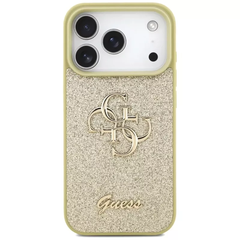 Guess Fixed Glitter Big 4G Θήκη για Apple iPhone 17 Pro, Χρυσό