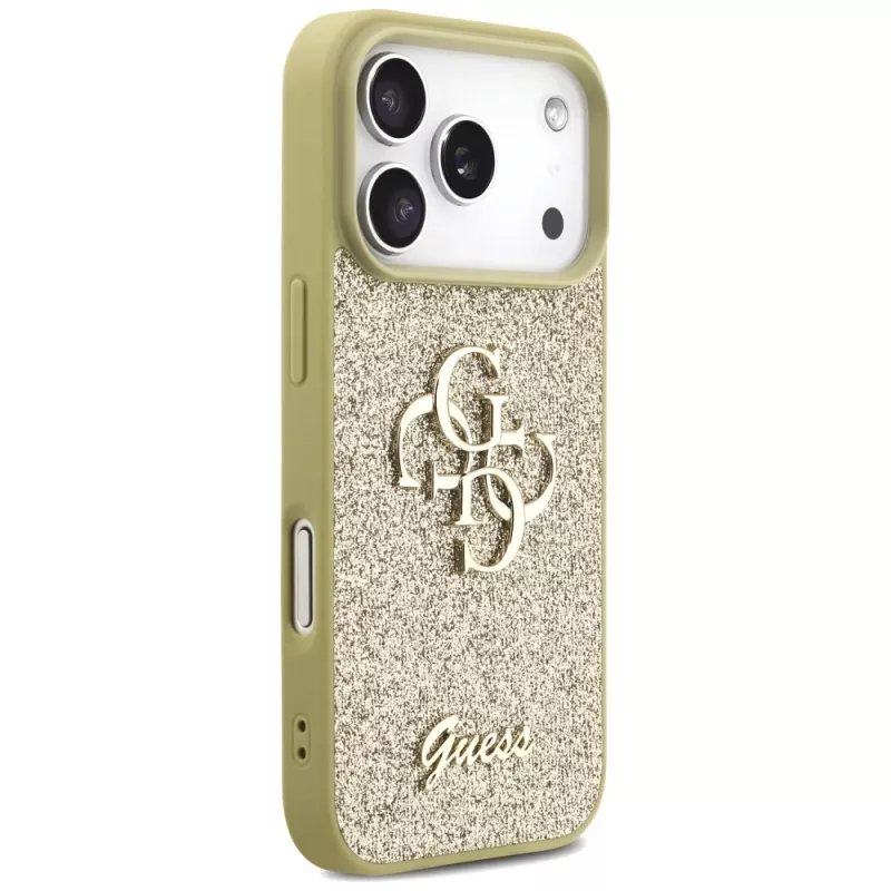 Guess Fixed Glitter Big 4G Θήκη για Apple iPhone 17 Pro, Χρυσό
