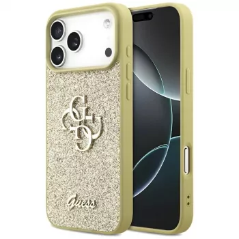 Guess Fixed Glitter Big 4G Θήκη για iPhone 17 Pro Max (Χρυσό)